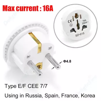 Адаптер розетки DelightFire евро стандарт