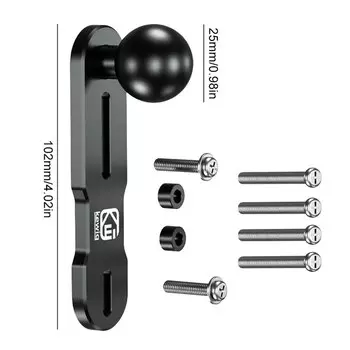 Адаптер с шаровой головкой 17 мм 25 мм на руль мотоцикла, 1 дюйм, базовый держатель, зажим для велосипеда, велосипеда, кронштейн GPS из алюминиевого сплава