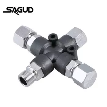 Адаптер SAGUD 3-сторонний для аэрографа SD-403/404, разветвитель для шланга, многоцелевой Соединительный инструмент для прикрепления аксессуаров для воздушного компрессора