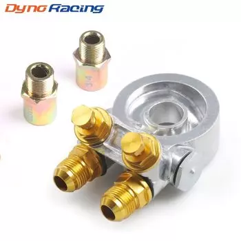 Адаптер сэндвич-резьбовой пластины охладителя масляного фильтра для алюминиевого масляного адаптера Honda с разъемами M20 * 1,5 и 3/4