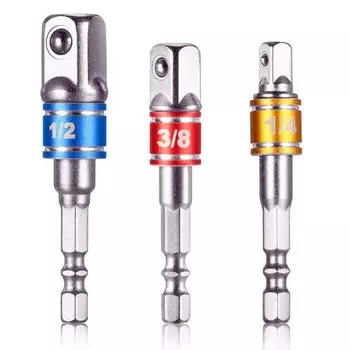Адаптер-удлинитель Для Ударного Преобразователя С Шестигранной Головкой И Быстрым Винтом С Квадратным Ключом 1/4 3/8 1/2 Элек...