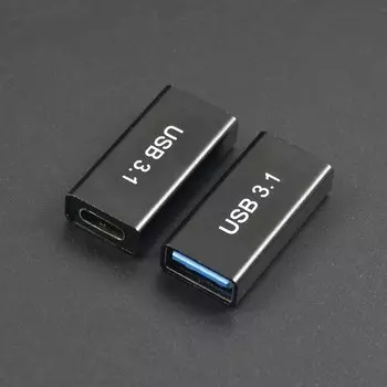 Адаптер USB 3.0 «мама» на USB Type-C, черный
