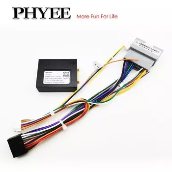 Адаптер жгута проводов радиоприемника CAN Bus Decoder Box 16-контактный кабель на 22-контактный для Jeep Wrangler Cherokee Compass Dodge Journey Ram 1500