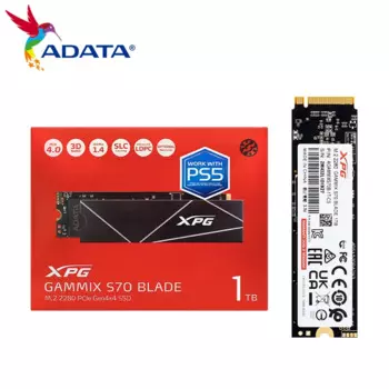 ADATA XPG GAMMIX S70 BLADE M.2 2280 PCIe Gen4x4 NVMe SSD 1 ТБ 2 ТБ до 7400 Мб/с Твердотельный накопитель, внутренний жесткий диск для PS5