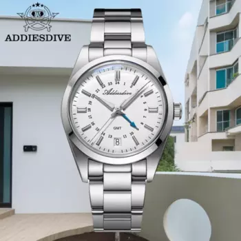 ADDIESDIVE 36 мм лучший бренд GMT мужские часы BGW9 супер светящиеся 10 бар водонепроницаемые спортивные кварцевые наручные часы Reloj Hombre