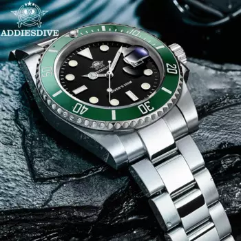 ADDIESDIVE Мужские кварцевые часы для дайвинга 41 мм Керамический безель Сталь Reloj Hombre 200 м Водонепроницаемые часы Роскошные светящиеся наручные часы C3
