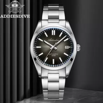 ADDIESDIVE Новые автоматические часы Sappire NH35 Механические 39 мм градиентный циферблат с солнечными лучами 100 м Водонепроницаемые светящиеся платья Мужские наручные часы