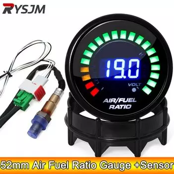 ADQ 52 Мм Цифровой Датчик Соотношения Воздух-топливо Со Светодиодным Дисплеем И Узкополосным Датчиком O2 Для Бензиновых Автом...