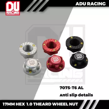ADU Racing 7075 алюминий 1,0 17 мм шестигранные Колесные гайки пылезащитный противоскользящий для 1/8 Arrma багги