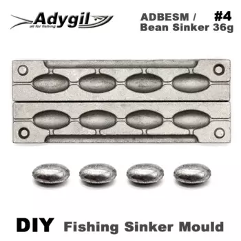Adygil DIY рыболовное бобовое грузило ADBESM/#4 бобовое грузило 36 г 4 полости