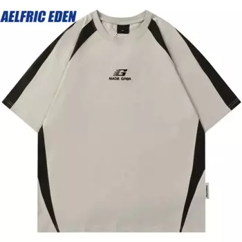 Мужская спортивная футболка с коротким рукавом, в стиле ретро