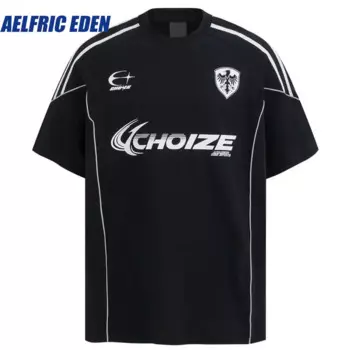 Мужская спортивная футболка в стиле Харадзюку, с коротким рукавом