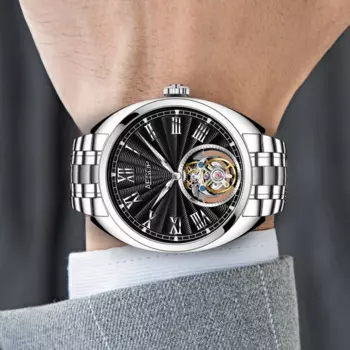 AESOP 100% настоящие часы с летающим турбийоном и скелетом для мужчин, механические наручные часы, мужские часы, водонепроницаемые часы с сапфировым стеклом