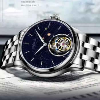 AESOP мужские роскошные настоящие летающие турбийоны механические сапфировые водонепроницаемые часы часы со скелетом для мужчин наручные часы мужские 2023 A