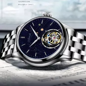 AESOP мужские роскошные настоящие летающие турбийоны механические сапфировые водонепроницаемые часы часы со скелетом для мужчин наручные часы мужские 2023 A