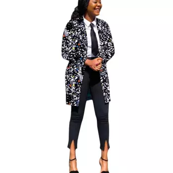 Африканский модный женский пиджак с красочным принтом, длинные пиджаки для офисных женщин, большие размеры S-6XL