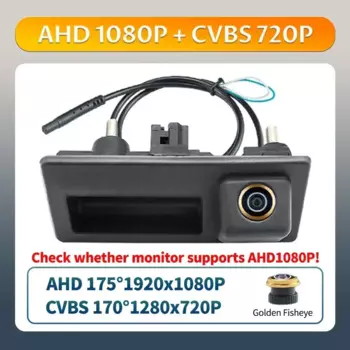 AHD 1080P 170 ° Автомобильная камера заднего вида на ручке багажника для Volkswagen VW Passat Golf Polo B6 B7 Jetta Tiguan Touareg Audi A3 A4 A5 A6