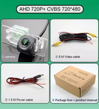 AHD 1080P 170 ° рыбий глаз камера заднего вида для Skoda Octavia III A7 (тип 5E) вагон, седан MK3 2013 ~ 2018 HD ночное видение