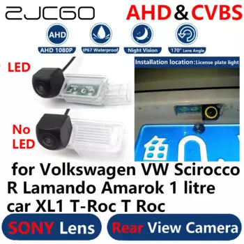 AHD 1080P парковочная резервная камера заднего вида для Volkswagen VW Scirocco R Lamando Amarok 1-литровая автомобильная XL1 T-Roc T Roc