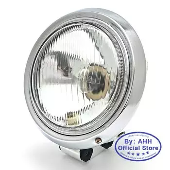 AHH мотоциклетная универсальная фара постоянного тока 12 В для Harley 883 HONDA Steed VLX 400 Shadow 600 Magna 250 хромированные ходовые огни