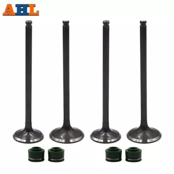 AHL 4 шт. впускной и выпускной клапан, стержень и клапан, масляные уплотнения для SUZUKI AN250 AN 250 1998-2007 DR250 1990-1995 (2 впускных и 2 выпускных отверстия)