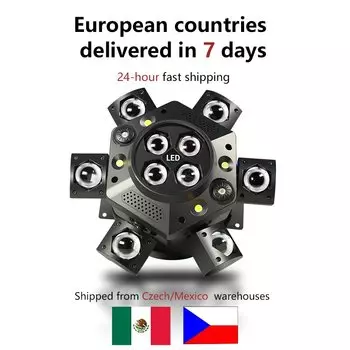 DMX 10x10W 6-лучевая подвижная светодиодная лампа