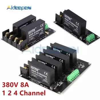 Aideepen 380V 8A 1 2 4 Channel Solid State Relay Module