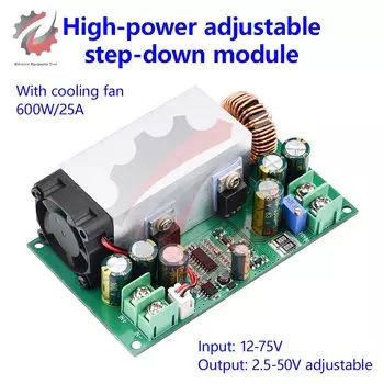 Aideepen Adjustable Step Down Module 25A 12-75V до 5V
