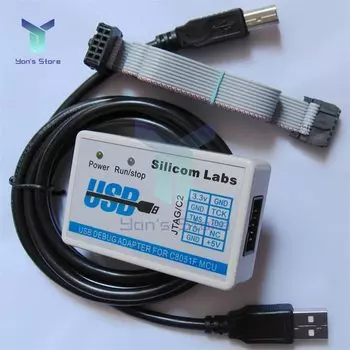 Diymore C8051F Эмулятор загрузчика программатор JTAG/C2 U-EC6/U-EC5/EC3 USB отладочный адаптер 3,3 V-5V C8051F00 C8051F3 с кабелем