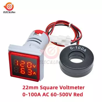 Aideepen Квадратный цифровой вольтметр амперметр