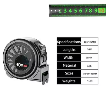 Aideepen самоблокирующаяся рулетка из нержавеющей стали 3/5/7/10 м