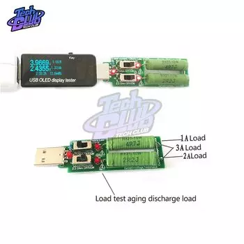 Aideepen USB Резистор с переключателем 5В 1A/2A/3A
