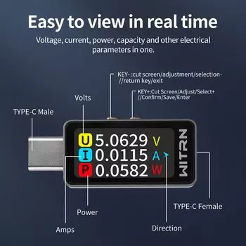 Aideepen USB-тестер типа C