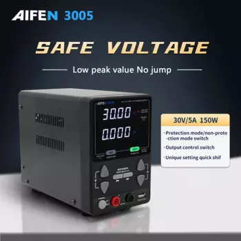 AIFEN 3005 5A 30V 150W Регулируемый источник питания постоянного тока цифровой лабораторный Настольный стабилизированный источник питания регулятор переключатель напряжения