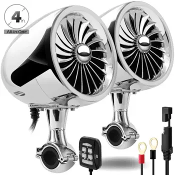 Aileap SPK350S высокопроизводительный 300 Вт Встроенный усилитель 4 дюйма водонепроницаемый мотоцикл ATV Bluetooth динамик с USB, AUX MP3