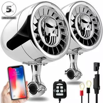 Aileap SPK500 PRO 5-дюймовый водонепроницаемый ATV/UTV/RZR мотоциклетный Bluetooth-динамик для тяжелых условий эксплуатации бас-лодка аудиосистема с AUX MP3 USB