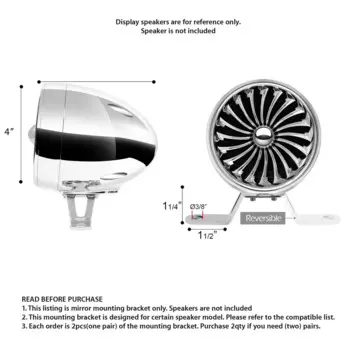 Aileap Защитная направляющая для динамика зажим Крепление для SPK500, SPK400, SPK350, M150, M600, M1000 мотоцикл аудио (2 шт хром)