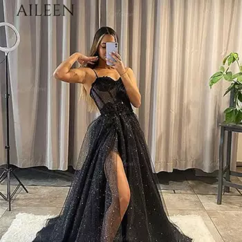 Aileen Blue Prom Dress Женское элегантное роскошное красное длинное роскошное вечернее платье для женщин 2025 Элегантное высококачественное черное платье с боковым разрезом