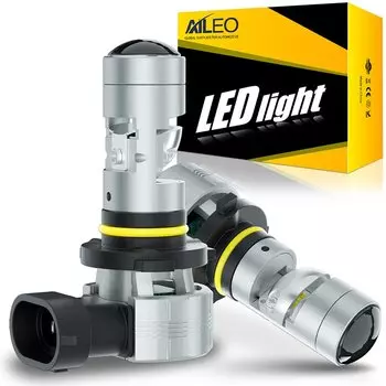 AILEO 2x9005/HB3 светодиодные лампы для фар Canbus с мини-объективом проектора 9006/HB4 для автомобиля, мотоцикла 6500K, белая лампа дальнего/ближнего света