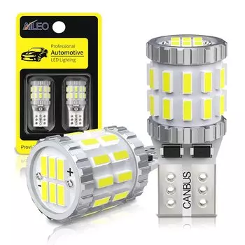 AILEO 2x T10 W5W Светодиодные лампы Canbus 168 194 3014 SMD Клиновой парковочный фонарь освещения номерного знака Габаритные огни Лампы для чтения Белый