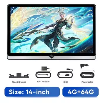 Ainavi 4K автомобильный подголовник монитор HDMI OUT автомобильный задний мультимедийный телевизор Android 11.0 многофункциональный планшет с сенсорным экраном HDMI IN Airplay