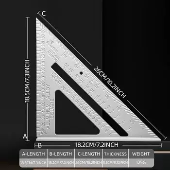 AIRAJ 7-дюймовая угловая линейка из алюминия