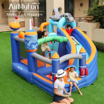 AirMyfun, заводская цена, индивидуальный надувной батут в виде замка, высококачественный батут, дом и горка для продажи