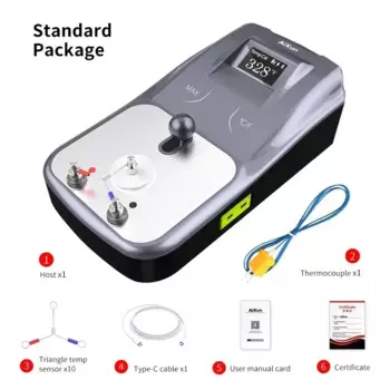 AIXUN DT01 интеллектуальный термометр с цифровым дисплеем, измерение температуры для термофена, паяльная станция, железные наконечники, тестер температуры