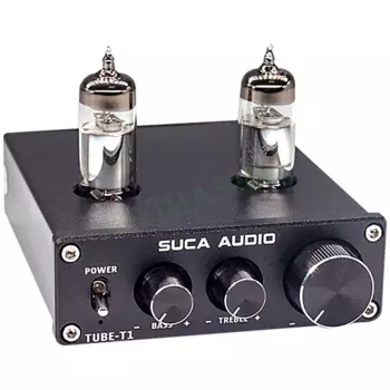 AIYIMA SMSL 2,0 HIFI вакуумный трубчатый предусилитель усилитель 6J1 Модернизированный двойной трубчатый двойной Op-amp 5532 независимый ВЧ и бас Vacu