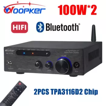 AK3116 TPA3116 D2*2 Усилитель Bluetooth для сабвуфера 100 Вт x2 HiFi 2,0 Цифровой аудиоусилитель мощности Bass Treble для автомобиля RVs Yacht