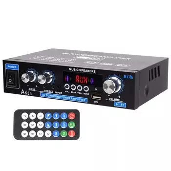 Ak35 800 Вт цифровые усилители 100-240 В/12 В басовая аудио мощность Bluetooth AMP Hi-Fi FM сабвуфер динамики автомобиль лодка караван