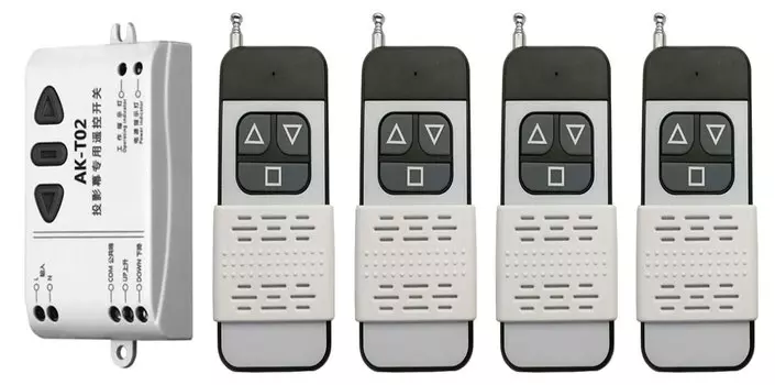 AK-T02 Универсальный Беспроводной пульт дистанционного управления спереди контроллер устройство для проекционные экраны электрические занавески для двери гаража