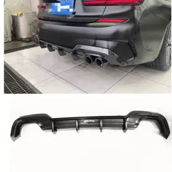 AKASAKA задний бампер диффузор спойлер для BMW 3 серии G20 325i 325LI M Sport 2019-2020 углеродное волокно внешний вид/Блеск черный