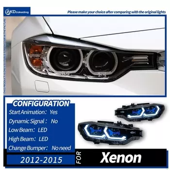 AKD 2 PSC Фара для BMW F30 2012-2019 гг. Фара 318i 320i 325i 328i 330i 335i Angel Eye Drl Автомобильные аксессуары